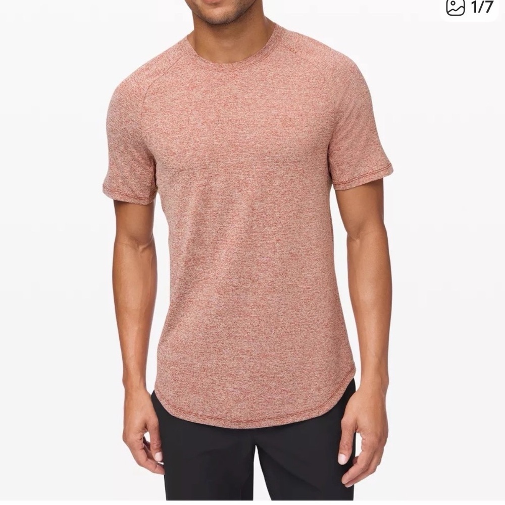 lululemon athletica Men's Heathered Terracotta Short-Sleeve Crew